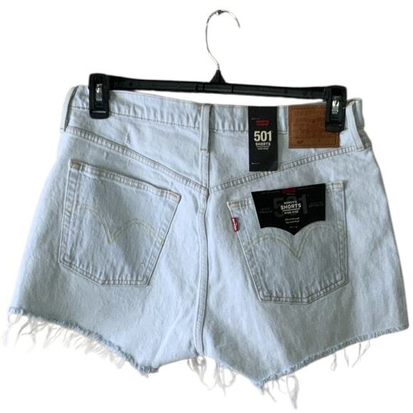 Levis Premium Jeans Short Womens 32 High Rise Button Fly Summer Sexy Denim NWT - Picture 5 of 12
